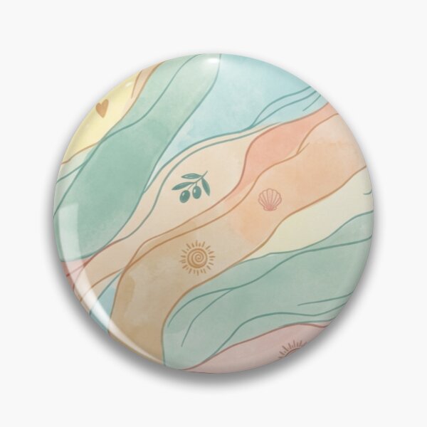 Item preview, Mediterranean Summer Love Coastal Pastel Seamless Pattern designed and sold by InnerwayStudio.