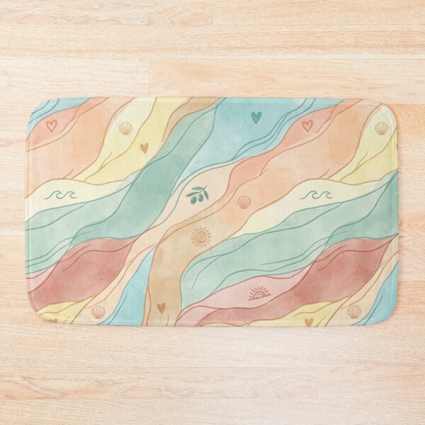 Item preview, Mediterranean Summer Love Coastal Pastel Seamless Pattern designed and sold by InnerwayStudio.