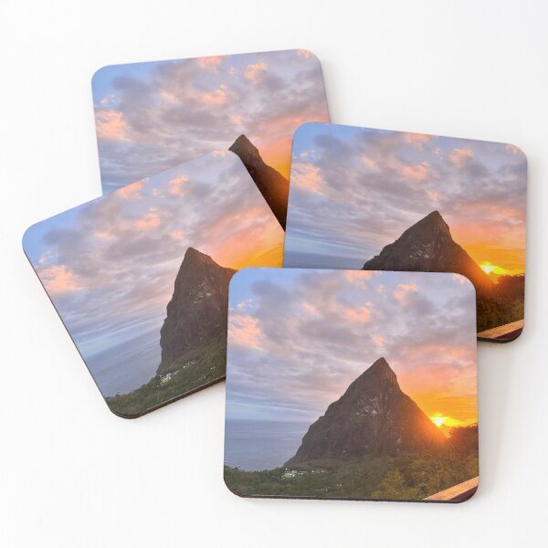 Item preview, Sunset Over Gros Piton, St Lucia designed and sold by Salt & Serenity.