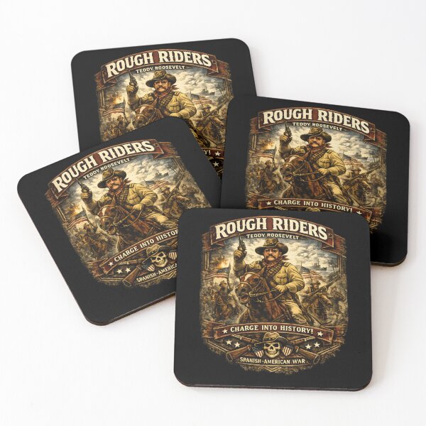 Item preview, Teddy Roosevelt Rough Riders Charge Into History Vintage Western Military Design designed and sold by RockyLambda.