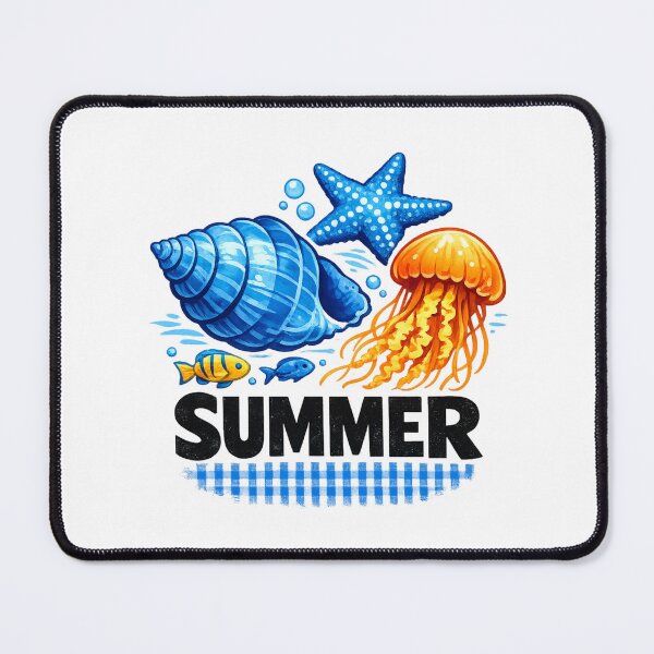 Item preview, Summer Ocean Life Shell Starfish Jellyfish Design designed and sold by Backsay.