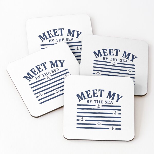 Item preview, Meet Me By The Sea Nautical Coastal Typography designed and sold by Backsay.