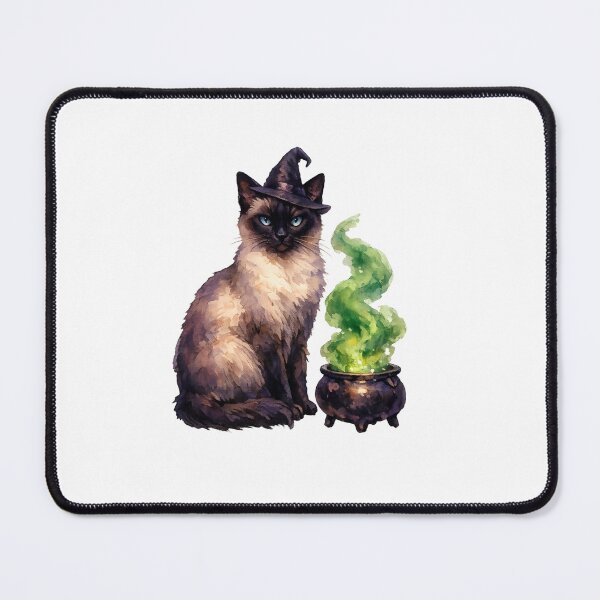 Item preview, Siamese Witch Cat: Mystical Halloween Cat Watercolor Gift designed and sold by TheAngelHeart.