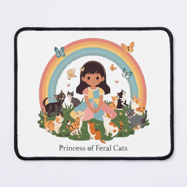 Item preview, Princess Of Feral Cats Cute Butterfly Garden designed and sold by cheprasovroman.