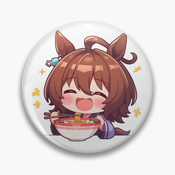 Item preview, Agnes Tachyon Uma Musume Chibi Ramen Bright Laughing Mood designed and sold by mildaclairmo.