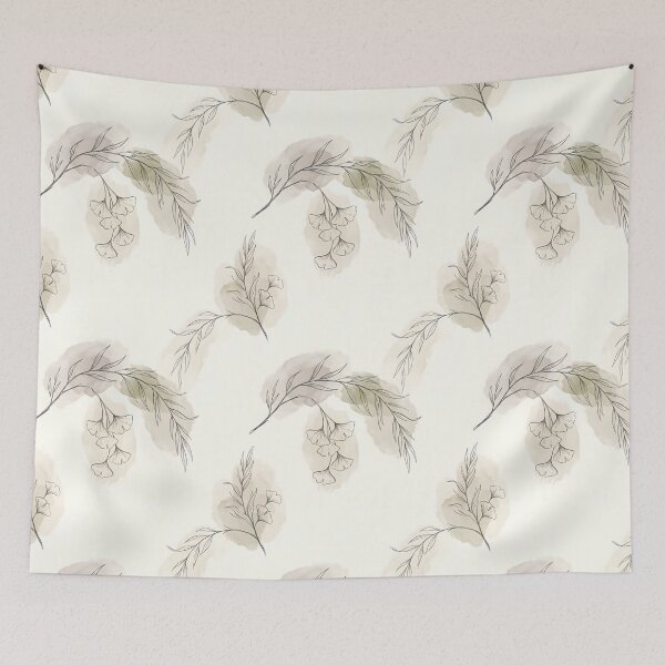 Item preview, Elegant Watercolor Ginkgo Biloba Seamless Pattern designed and sold by SplashTastic.