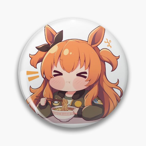 Item preview, Mayano Top Gun Uma Musume Pretty Derby Chibi Ramen Snack Attack designed and sold by mildaclairmo.