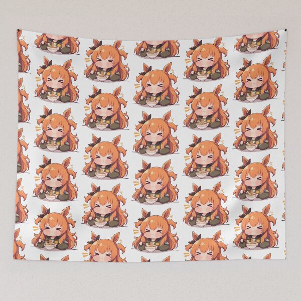 Item preview, Mayano Top Gun Uma Musume Pretty Derby Chibi Ramen Snack Attack designed and sold by mildaclairmo.