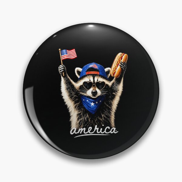 Item preview, 4th of July Raccoon Hot Dog designed and sold by Wingedcicada.