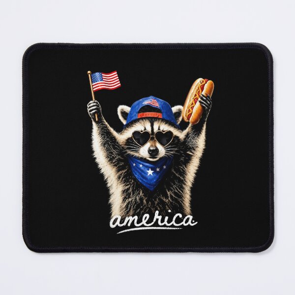 Item preview, 4th of July Raccoon Hot Dog designed and sold by Wingedcicada.