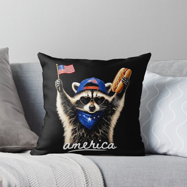 Item preview, 4th of July Raccoon Hot Dog designed and sold by Wingedcicada.