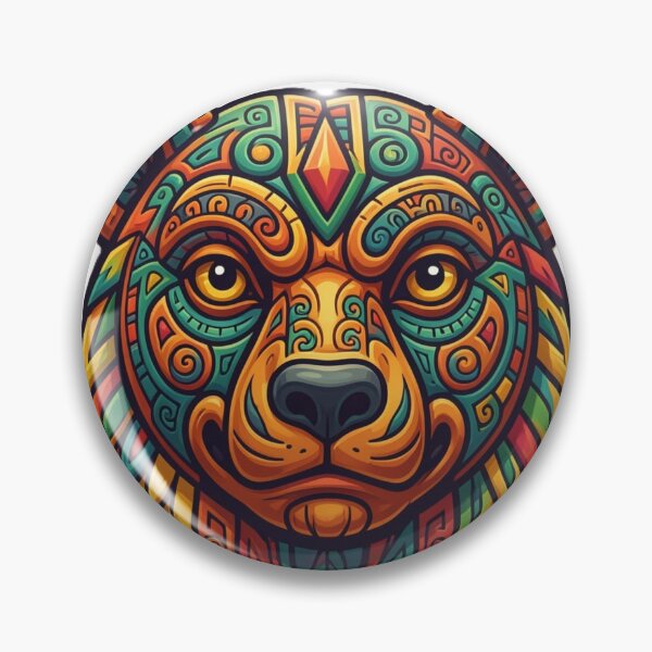 Item preview, Mayan Bear Face designed and sold by Kirrindy Designs.