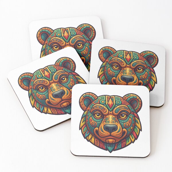 Item preview, Mayan Bear Face designed and sold by Kirrindy Designs.
