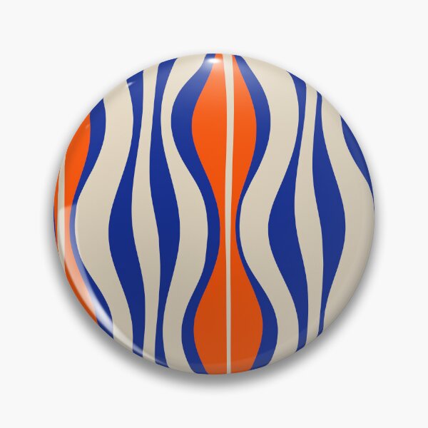 Item preview, Midcentury Modern Abstract Hourglass Pattern in Bright Blue and Orange designed and sold by kierkegaard.