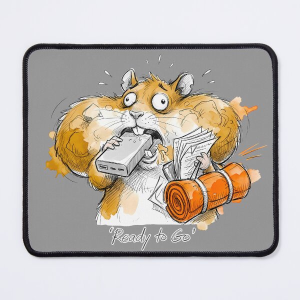 Item preview, 'Ready to Go' - Funny Hamster Prepper Humor designed and sold by SoulPT.