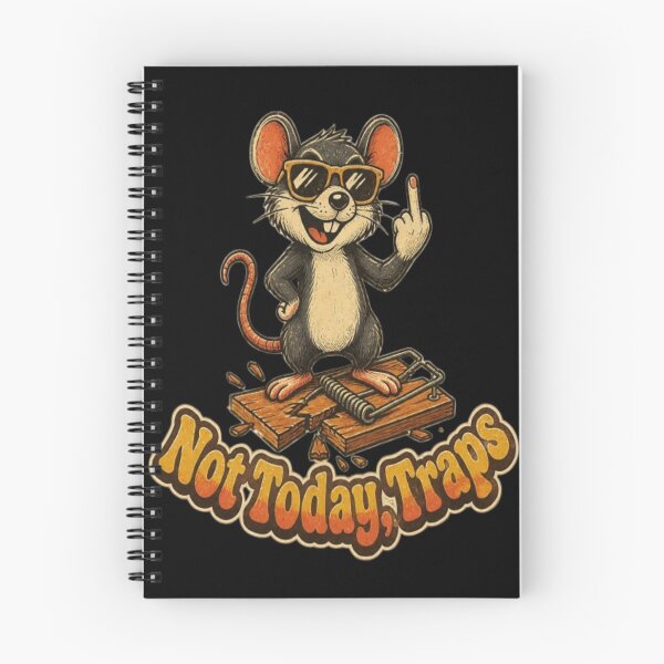 Item preview, Funny Not Today Traps Vintage Shirt 70s Groovy Mouse Middle Finger Sarcastic T-Shirt designed and sold by ElkasDesign.