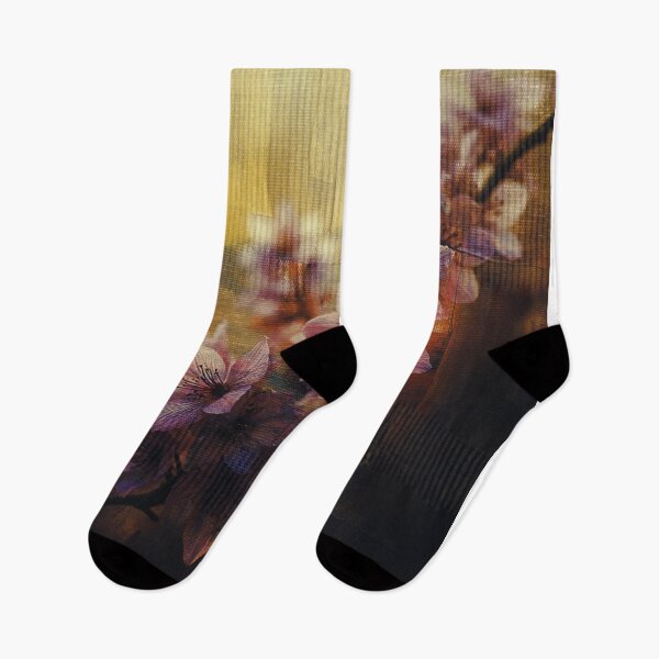 Item preview, Golden Hour Blossom | Painterly Cherry Branch Floral Print Копировать designed and sold by CunningMaskPrints.