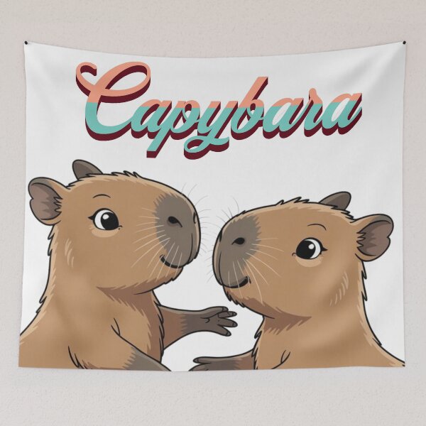 Item preview, Cute Adorable Capybara Twins designed and sold by JocartyGifts.