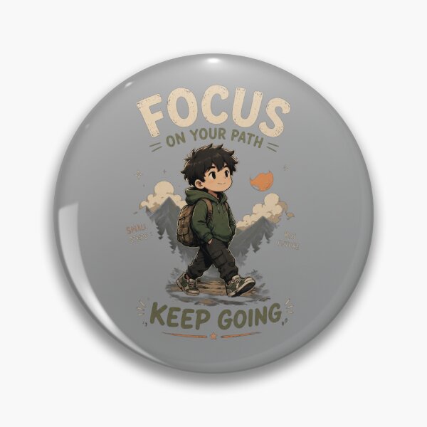 Item preview, Focus On Your Path Keep Going - Anime Hiker Motivational Chibi Aesthetic T-Shirt designed and sold by Pransis_Diginer_26.