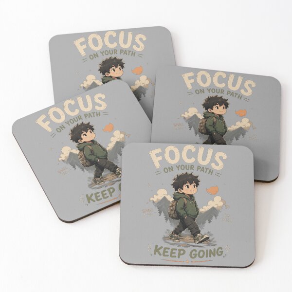 Item preview, Focus On Your Path Keep Going - Anime Hiker Motivational Chibi Aesthetic T-Shirt designed and sold by Digital_products_0111.