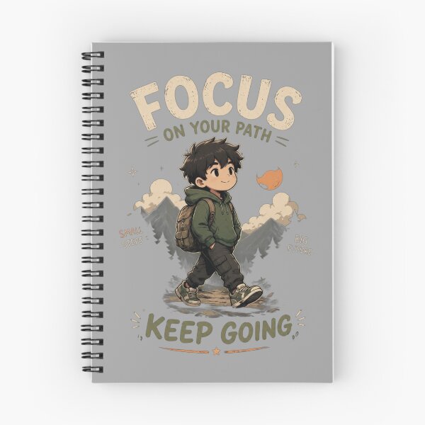 Item preview, Focus On Your Path Keep Going - Anime Hiker Motivational Chibi Aesthetic T-Shirt designed and sold by Digital_products_0111.
