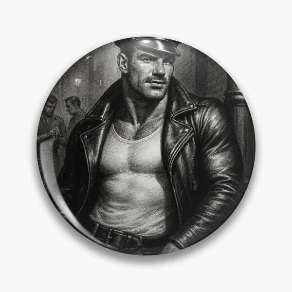 Item preview, Gay Leather Bar Backstreet Daddy Tom of Finland Clothing Leather Man Tribute Gay Art designed and sold by ItsAKinkThing.