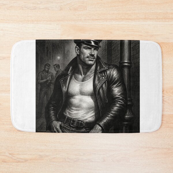 Item preview, Gay Leather Bar Backstreet Daddy Tom of Finland Clothing Leather Man Tribute Gay Art designed and sold by ItsAKinkThing.