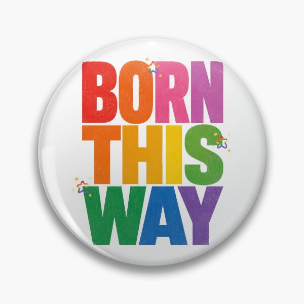 Item preview, Born This Way Pride Typography | LGBTQ+ Rainbow Statement  designed and sold by itsTeeAmo.