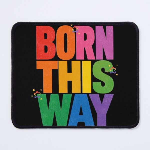 Item preview, Born This Way Pride Typography | LGBTQ+ Rainbow Statement  designed and sold by itsTeeAmo.