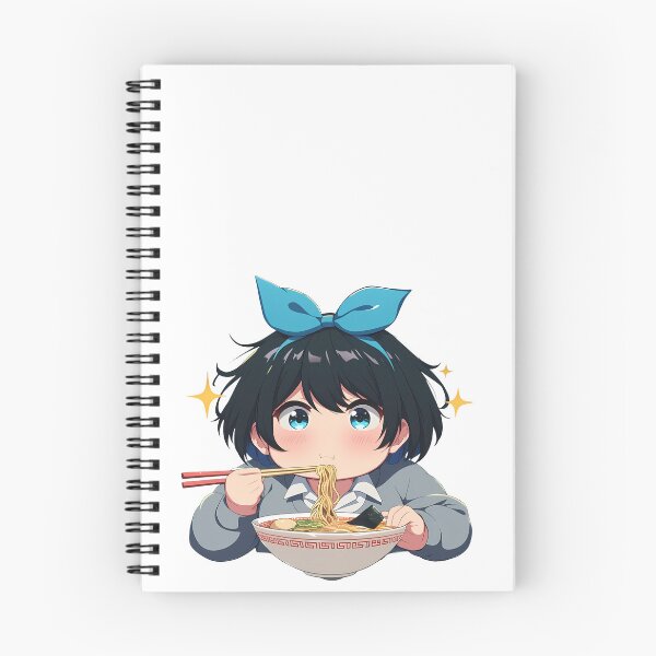 Item preview, Ruka Sarashina Rent A Girlfriend Kawaii Ramen Blue Bow designed and sold by mildaclairmo.
