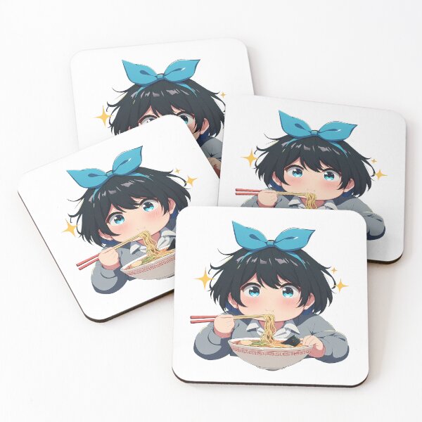 Item preview, Ruka Sarashina Rent A Girlfriend Kawaii Ramen Blue Bow designed and sold by mildaclairmo.