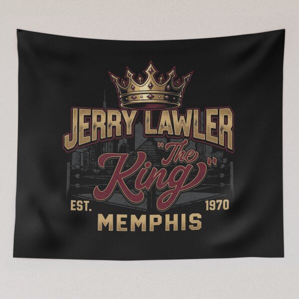 Item preview, Jerry Lawler The King Memphis Wrestling Vintage Graphic T-Shirt designed and sold by The Irish Whip.