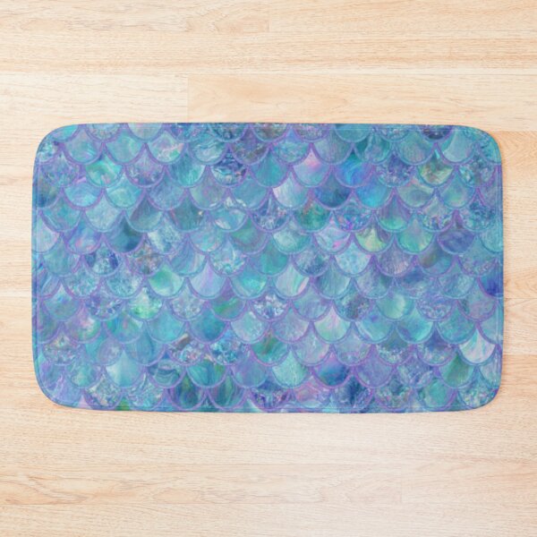 Item preview, Blue Teal Purple Scales Print designed and sold by SeaStarMermaids.
