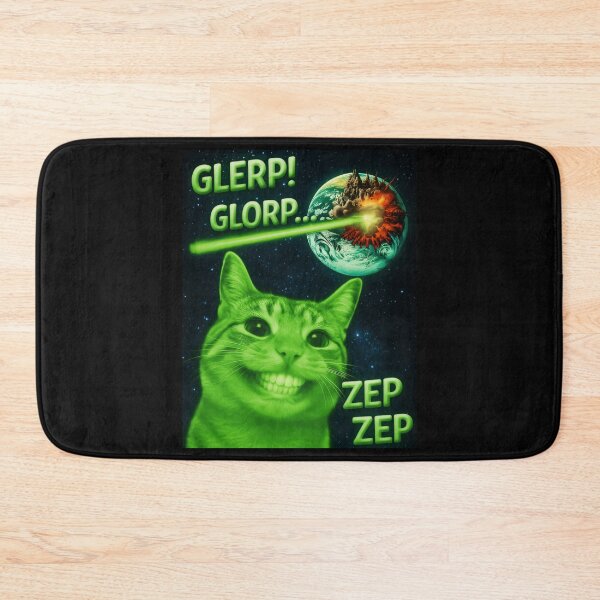 Item preview, Glerp! Glorp... Zep Zep Funny Alien Cat Meme designed and sold by LysiTHWIP.