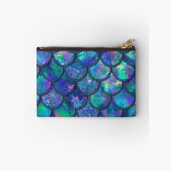 Item preview, Blue Teal Purple Mermaid Scales Print designed and sold by SeaStarMermaids.