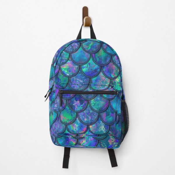 Item preview, Blue Teal Purple Mermaid Scales Print designed and sold by SeaStarMermaids.