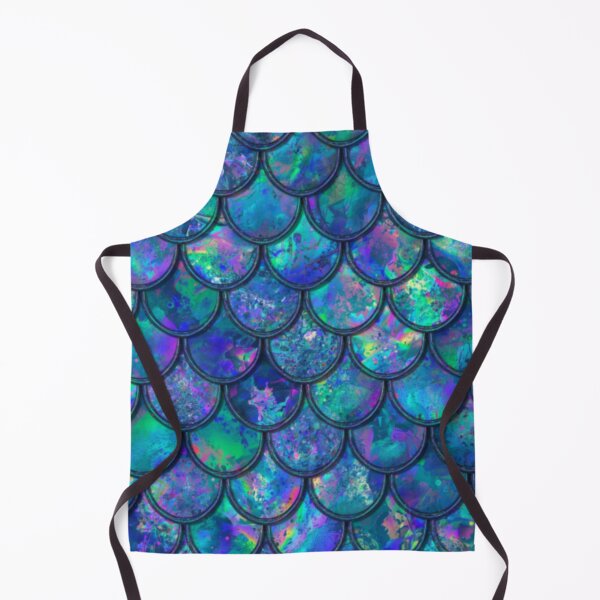 Item preview, Blue Teal Purple Mermaid Scales Print designed and sold by SeaStarMermaids.