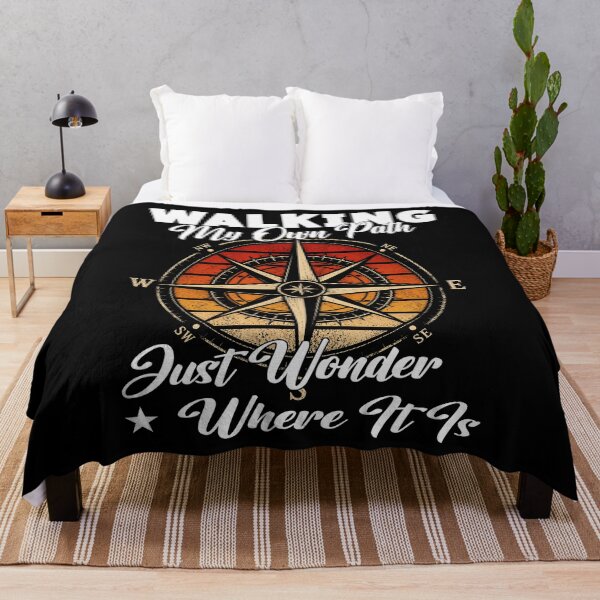 Item preview, Walking My Own Path Just Wonder Where It Is Graphic | Compass Quote Life Adventurer Find Your Own Path T-Shirt designed and sold by Jt41.
