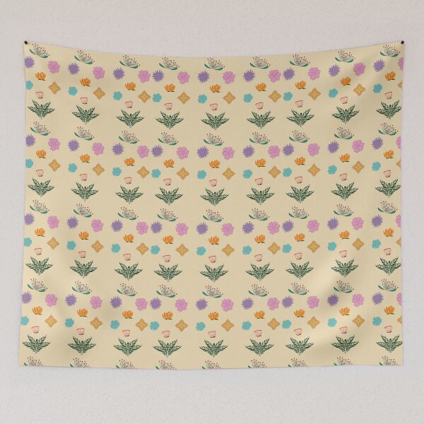 Item preview, Cute minimalist floral seamless pattern on warm beige background vector designed and sold by AjjimaJKM.