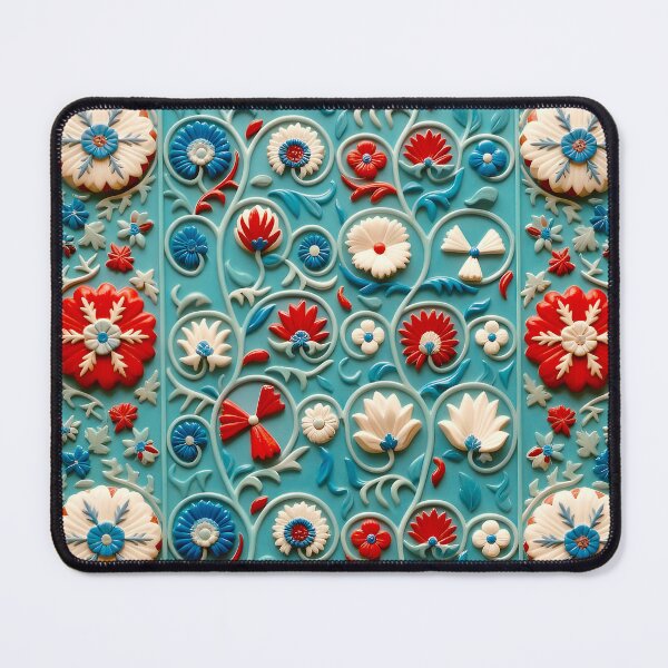 Item preview, Blue Ground Uzbekistan Suzani Embroidery designed and sold by Vicky Brago-Mitchell®.