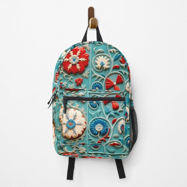 Item preview, Blue Ground Uzbekistan Suzani  Embroidery designed and sold by Vicky Brago-Mitchell®.