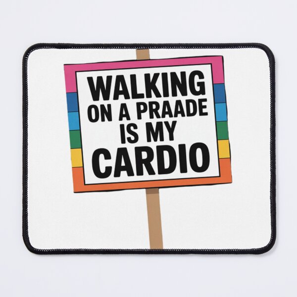 Item preview, Walking On A Parade Is My Cardio Sign Bisexual LGBT Bi Pride designed and sold by GoldenField41.
