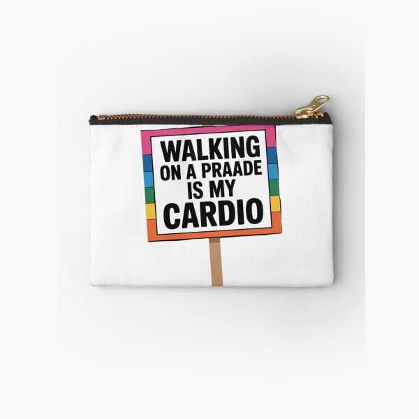 Item preview, Walking On A Parade Is My Cardio Sign Bisexual LGBT Bi Pride designed and sold by GoldenField41.