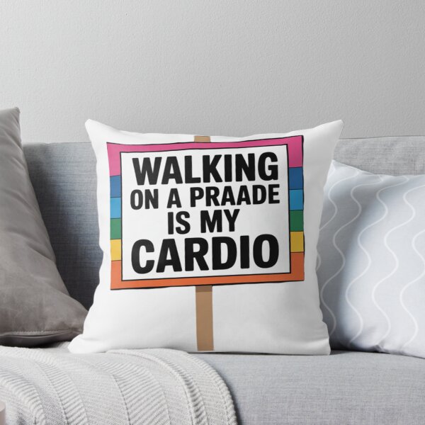 Item preview, Walking On A Parade Is My Cardio Sign Bisexual LGBT Bi Pride designed and sold by GoldenField41.
