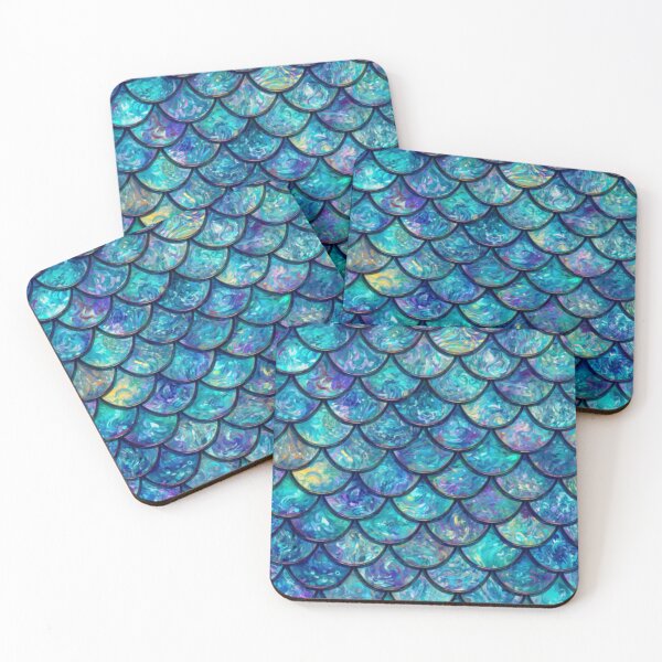 Item preview, Teal Blue Mermaid Print designed and sold by SeaStarMermaids.