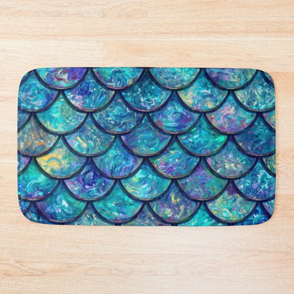 Item preview, Teal Blue Mermaid Print designed and sold by SeaStarMermaids.