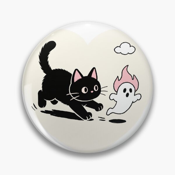 Item preview, Little Black Cat Chasing a Ghost designed and sold by SugarCore.