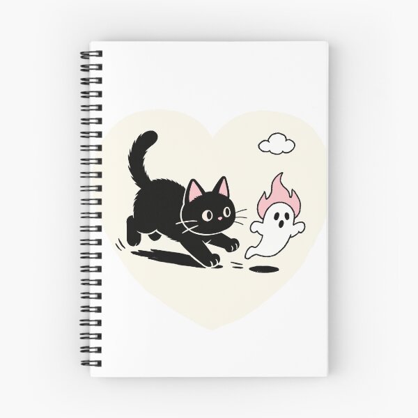 Item preview, Little Black Cat Chasing a Ghost designed and sold by SugarCore.