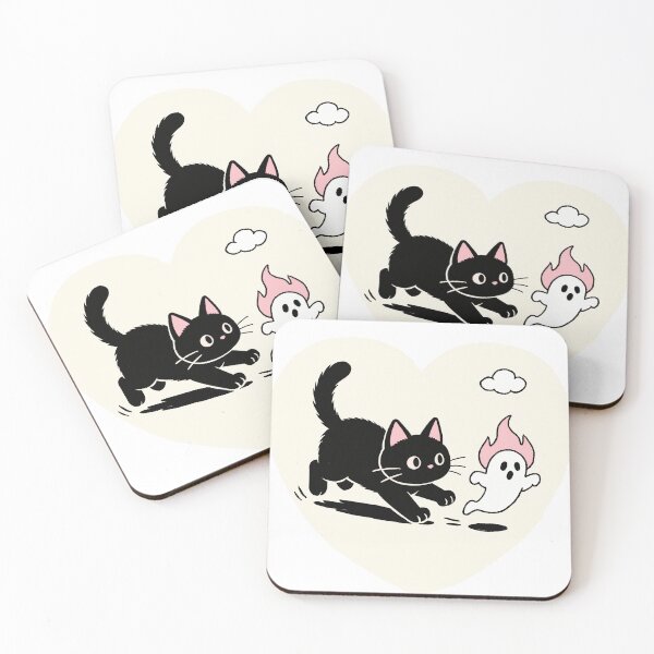 Item preview, Little Black Cat Chasing a Ghost designed and sold by SugarCore.