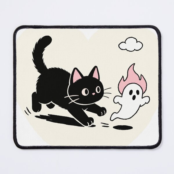 Item preview, Little Black Cat Chasing a Ghost designed and sold by SugarCore.